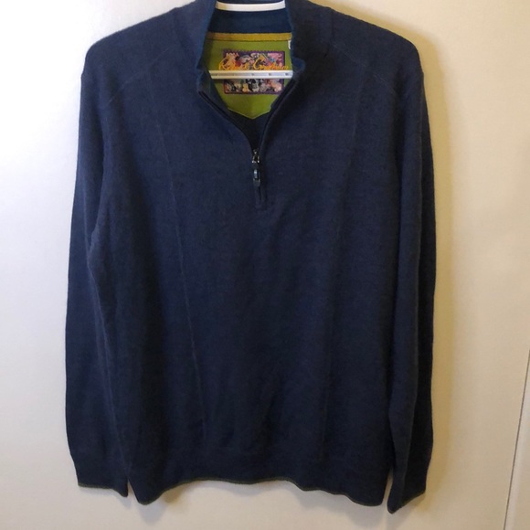 Robert Graham pull over zip up sweater wool - Picture 1 of 6